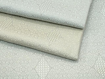 平和屋着物●極上　お召　花菱地紋　横段文　逸品　CZAA5536s6