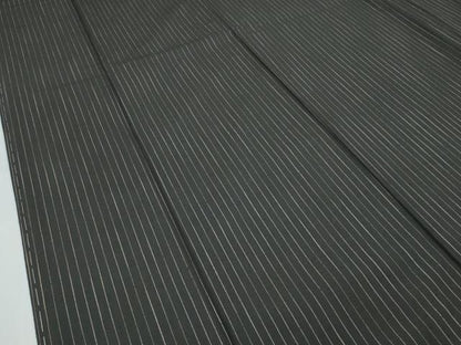 平和屋着物●極上　本場縞大島紬　泥染め　間道　井田織物謹製　証紙付き　逸品　未使用　CZAA5542s6