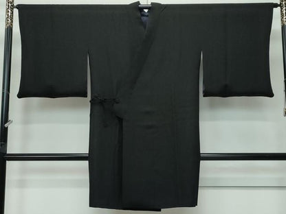 平和屋着物∞極上　道中着　ロング丈　リバーシブル　花唐草地紋　暈し染め　裏：黒　逸品　CZAA5563s6