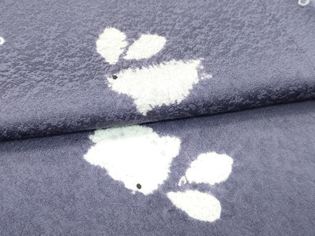 平和屋着物∞極上　長羽織　絞り　兎　紫鼠色地　羽織紐付き　逸品　CZAA5564s6
