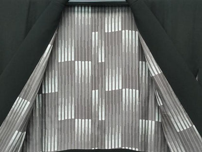 平和屋着物∞極上　道中着　ロング丈　色無地　黒地　逸品　CZAA5565s6