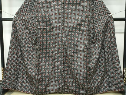 平和屋着物●希少　本場大島紬　龍郷絣　秋名バラ　逸品　CZAA5568s6
