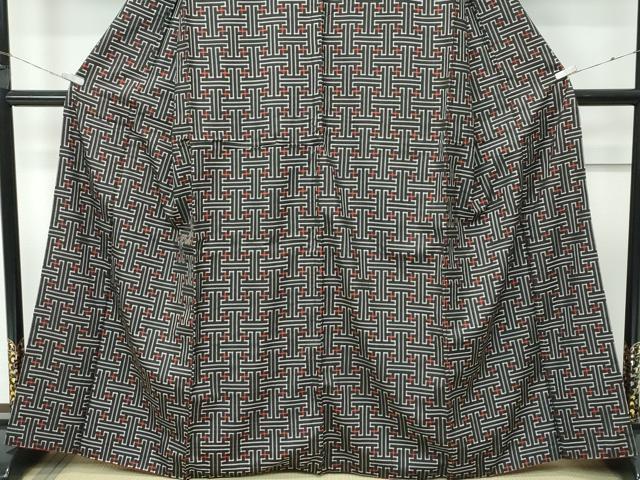 平和屋着物●希少　本場大島紬　龍郷絣　秋名バラ　逸品　CZAA5568s6