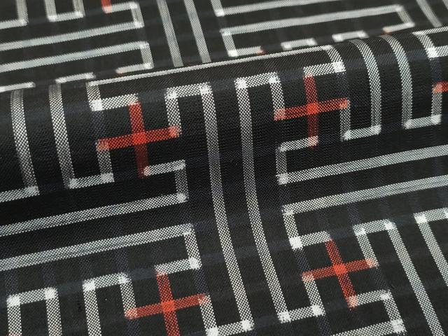 平和屋着物●希少　本場大島紬　龍郷絣　秋名バラ　逸品　CZAA5568s6