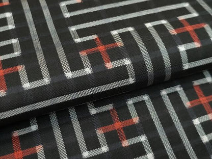 平和屋着物●希少　本場大島紬　龍郷絣　秋名バラ　逸品　CZAA5568s6