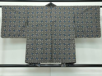 平和屋着物●希少　本場大島紬　龍郷絣　秋名バラ　アンサンブル　逸品　未使用　CZAA5573s6