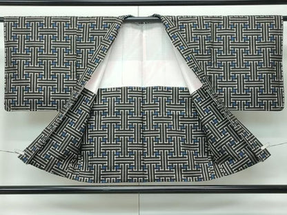 平和屋着物●希少　本場大島紬　龍郷絣　秋名バラ　アンサンブル　逸品　未使用　CZAA5573s6
