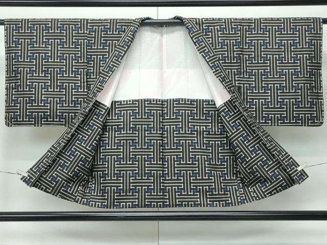 平和屋着物●希少　本場大島紬　龍郷絣　秋名バラ　アンサンブル　逸品　未使用　CZAA5573s6