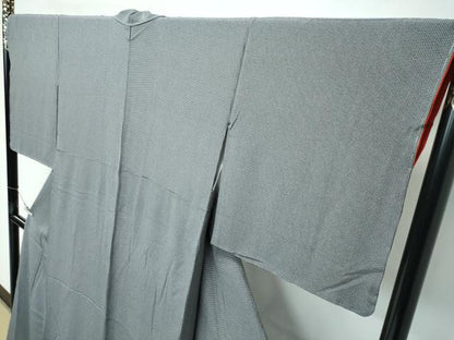 平和屋着物●極上　江戸小紋　角通し　黒地　逸品　未使用　CZAA5584s6