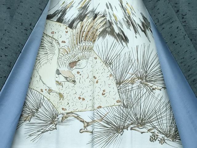平和屋着物∞極上 男性 長羽織 髭紬 キングサイズ 仙斉茶色地