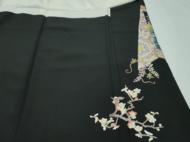 平和屋着物●極上　本加賀友禅作家　宮野勇造　黒留袖　宮島　枝花文　逸品　CZAA5600s6