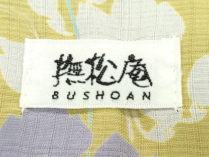 平和屋着物＊極上　夏物　撫松庵　小紋・浴衣兼用　セオアルファ　トンボ　萩　洗える着物　逸品　CZAA5601s6