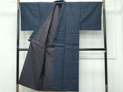 平和屋着物●極上　男性　本場結城紬　重要無形文化財　アンサンブル　奥順　杢　証紙・反端付き　逸品　未使用　CZAA5602s6