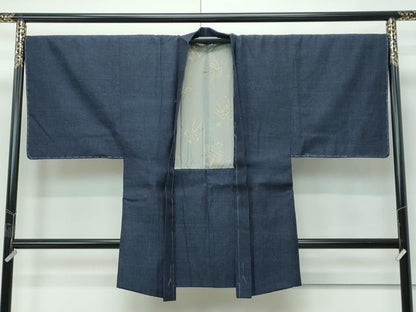平和屋着物●極上　男性　本場結城紬　重要無形文化財　アンサンブル　奥順　杢　証紙・反端付き　逸品　未使用　CZAA5602s6