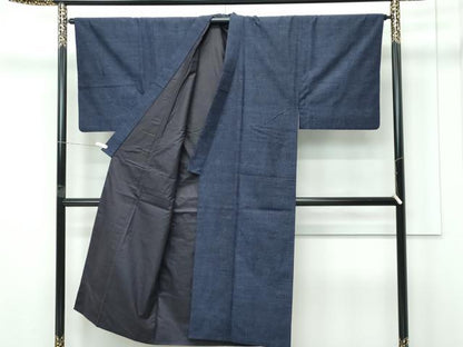 平和屋着物●極上　男性　本場結城紬　重要無形文化財　アンサンブル　奥順　杢　阪急百貨店扱い　証紙・反端付き　逸品　CZAA5603s6