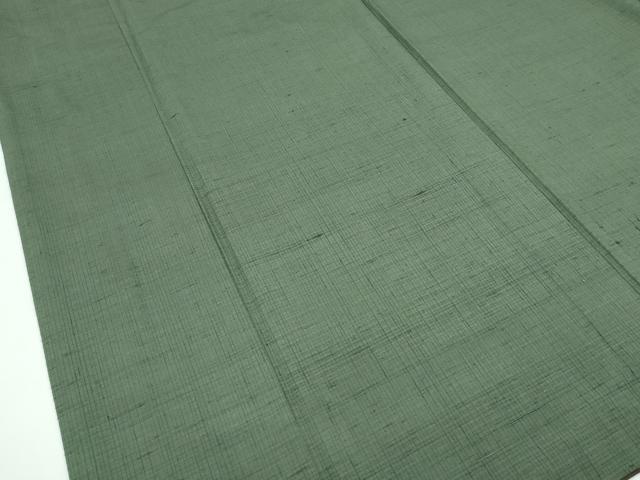 平和屋着物●極上　男性　紬　アンサンブル　キングサイズ　色無地　麹塵色　逸品　CZAA5604s6