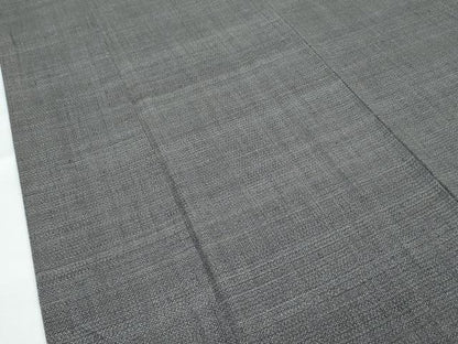平和屋本店●極上　男性　本場結城紬　重要無形文化財　アンサンブル　キングサイズ　総詰め　100亀甲　紫黒色地　逸品　CZAA5608s6