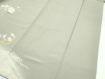 平和屋本店●極上　訪問着　駒刺繍　流水草花丸文　暈し染め　金彩　逸品　CZAA5611s6