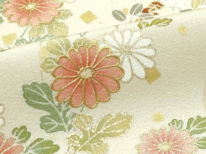 平和屋着物●極上　訪問着　道長草花文　暈し染め　金彩　榛色地　逸品　CZAA5612s6