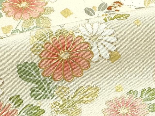 平和屋着物●極上　訪問着　道長草花文　暈し染め　金彩　榛色地　逸品　CZAA5612s6