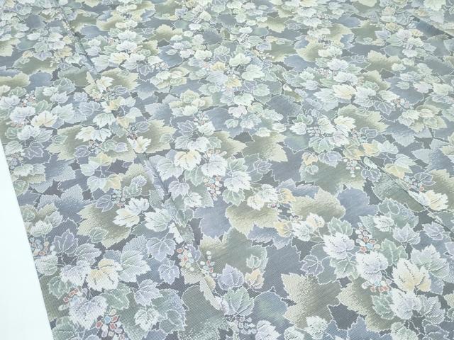 平和屋着物▽極上　都喜ヱ門　本場大島紬　単衣　総絣　7マルキ　葡萄蔦の葉文　藤絹織物謹製　やまと誂製　逸品　未使用　CZAA5614s6