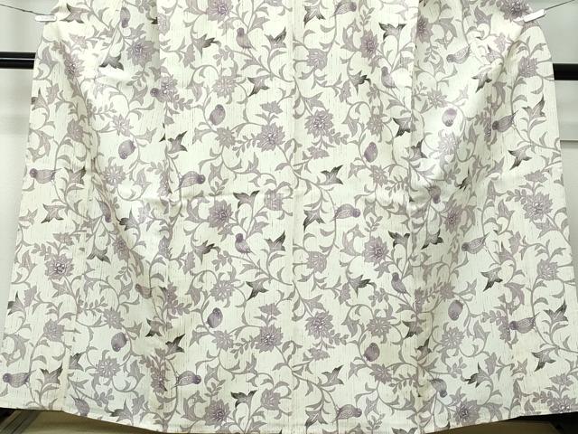 平和屋本店▽極上 ぜんまい紬 単衣 BANKANわものや 東京染 松煙染 反端付き 逸品 CZAA5617s6
