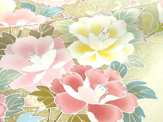 平和屋本店●極上　訪問着　草花文　暈し染め　金彩　逸品　CZAA5619s6