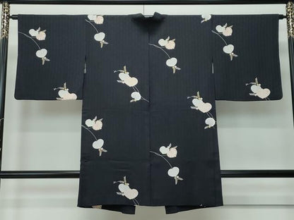 平和屋着物∞極上　羽織　葵　黒地　逸品　CZAA5625s6