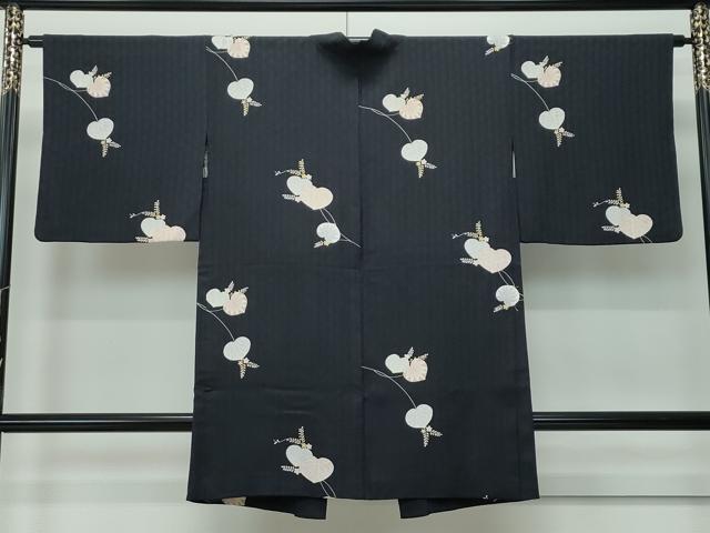 平和屋着物∞極上　羽織　葵　黒地　逸品　CZAA5625s6
