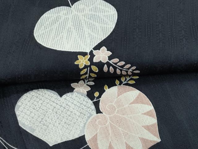平和屋着物∞極上　羽織　葵　黒地　逸品　CZAA5625s6