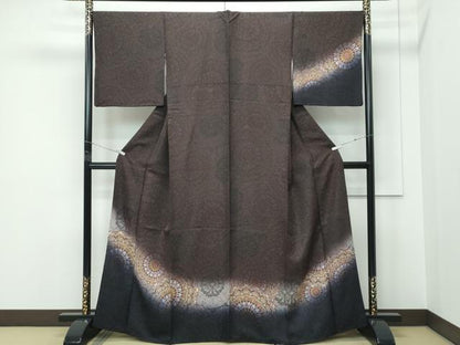 平和屋着物●極上　訪問着　正倉院花文　暈し染め　銀通し地　逸品　CZAA5632s6