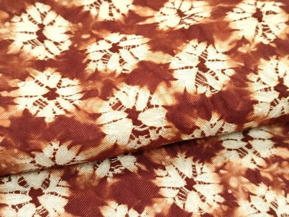 平和屋着物∞極上　岩手の匠　草紫堂　南部絞り　茜染　紬地　道行コート　逸品　CZAA5635s6