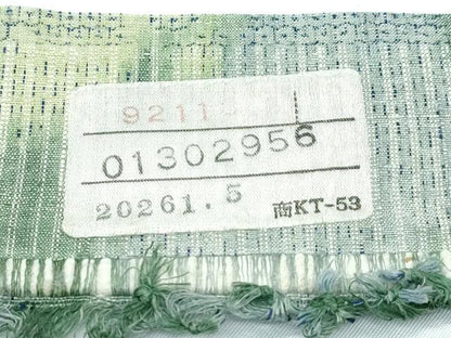 平和屋本店●極上　本場結城紬　重要無形文化財　モロ入り　100亀甲　蔦の葉文　反端付き　逸品　CZAA5642s6