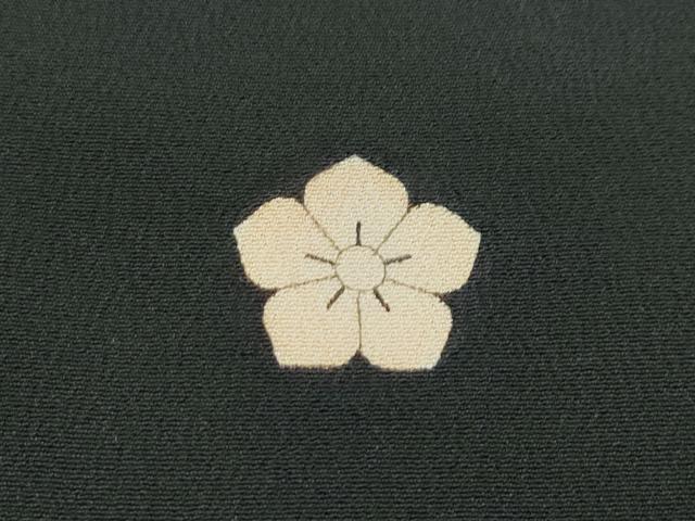平和屋本店●極上　アンティーク　大正ロマン　振袖　駒刺繍　飛鶴草花文　黒地　金彩　逸品　CZAA5644s6