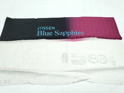 平和屋本店●極上　前田仁仙　仁仙更紗　訪問着　駒刺繍　BiueSaphire　暈し染め　黒地　健勝苑扱い　反端付き　逸品　未使用　CZAA5646s6