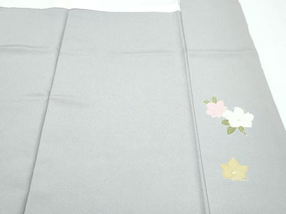 平和屋着物●極上　訪問着　草花文　金銀彩　枯野色地　逸品　未使用　CZAA5647s6