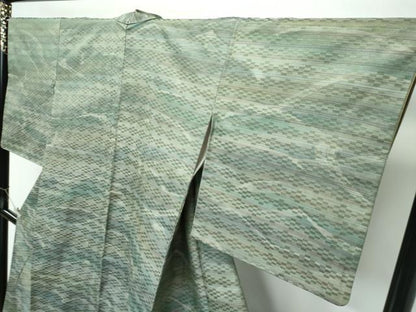 平和屋着物●極上　菅原工房　菅原結作　漢方染紬　立波文　やまと金ラベル　逸品　CZAA5651s6