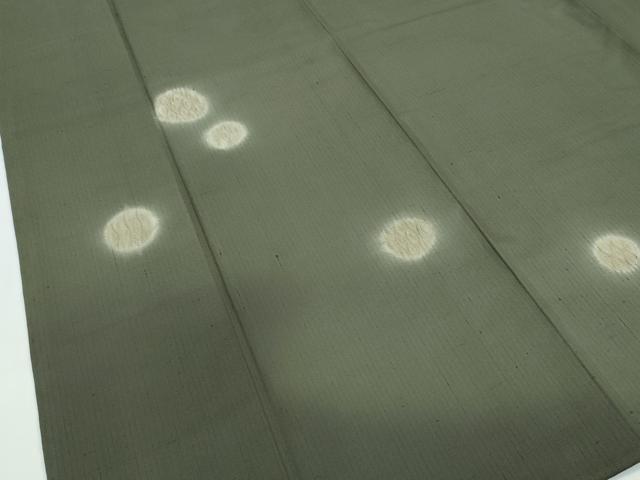 平和屋着物▽極上 十日町 名門青柳謹製 櫛引織 赤城紬 草木染 訪問着 単衣 丸文 藍媚茶色地 やまと誂製 証紙付き 逸品 未使用 CZAA5652s6