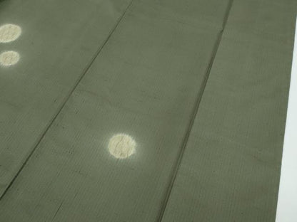 平和屋着物▽極上 十日町 名門青柳謹製 櫛引織 赤城紬 草木染 訪問着 単衣 丸文 藍媚茶色地 やまと誂製 証紙付き 逸品 未使用 CZAA5652s6