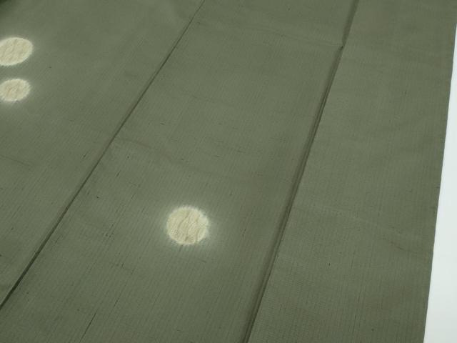 平和屋着物▽極上 十日町 名門青柳謹製 櫛引織 赤城紬 草木染 訪問着 単衣 丸文 藍媚茶色地 やまと誂製 証紙付き 逸品 未使用 CZAA5652s6