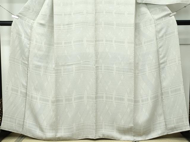 平和屋着物●極上　お召　寿光織　流線文　反端付き　逸品　CZAA5654s6