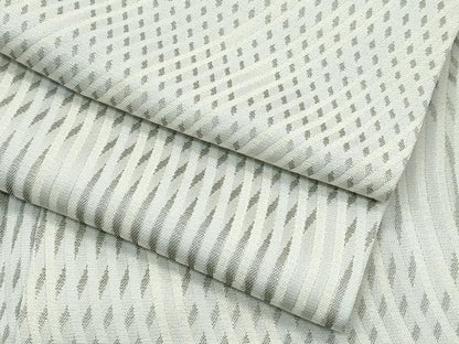 平和屋着物●極上　お召　寿光織　流線文　反端付き　逸品　CZAA5654s6