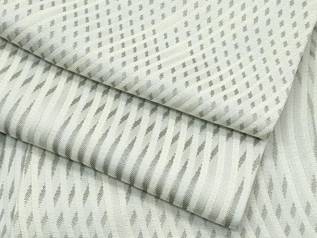 平和屋着物●極上　お召　寿光織　流線文　反端付き　逸品　CZAA5654s6