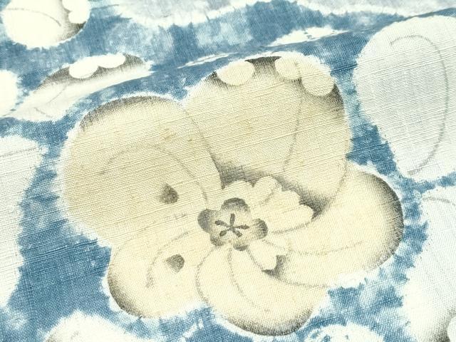平和屋本店●極上　京都祇園の老舗　ぎをん齋藤　訪問着　紬地　絞り　辻が花　絹鼠色地　たとう紙付き　逸品　CZAA5657s6