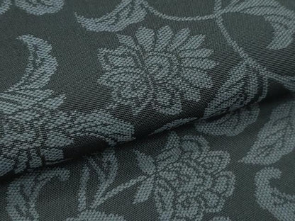 平和屋着物●極上　撫松庵　両面　半幅帯　花唐草文　間道　逸品　CZAA5727s6