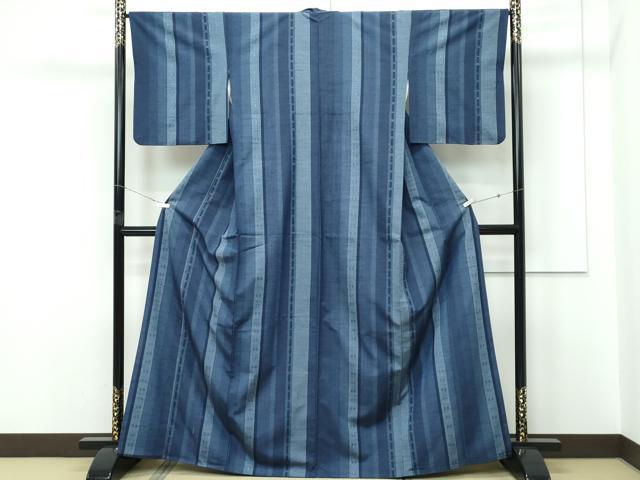 平和屋本店●極上　京都祇園の老舗　ぎをん齋藤　紬　花織　たとう紙付き　逸品　CZAA5659s6