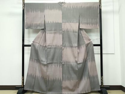 平和屋着物●極上　お召　市松文様　ますいわ屋扱い　逸品　未使用　CZAA5661s6