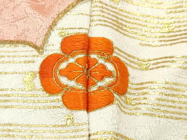 平和屋本店●極上　訪問着　駒刺繍　雲重ね扇面吉祥花文　金彩　たとう紙付き　ゑり善扱い　逸品　CZAA5663s6