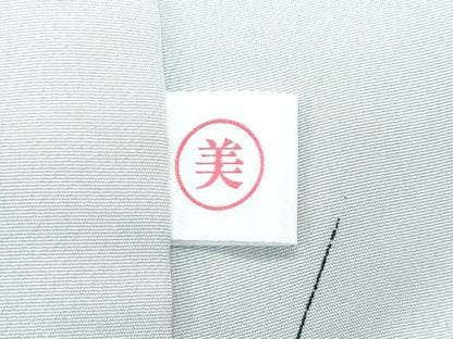平和屋着物●上質な長襦袢　単衣　蜘蛛の巣　舞葉文　薄鈍色地　逸品　CZAA5665s6