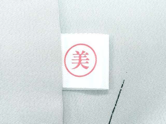平和屋着物●上質な長襦袢　単衣　蜘蛛の巣　舞葉文　薄鈍色地　逸品　CZAA5665s6